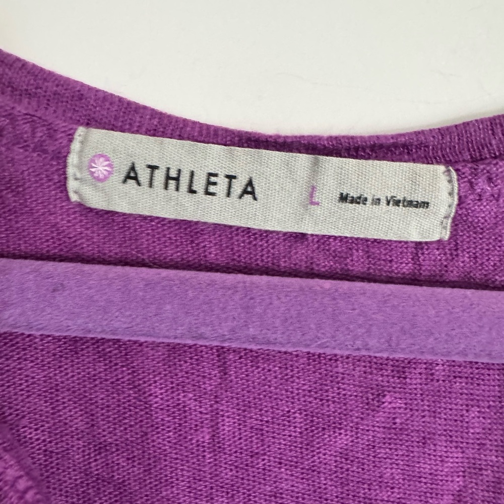 ATHLETA, asymmetrical, relaxed, magenta tank - Picture 3 of 4